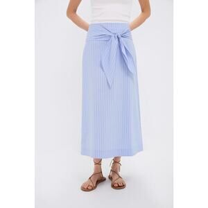 TUCKERNUCK Blue and White Stripe Tie Front Cassie Skirt Size XS NWT